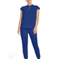 Women's 2-Pocket Sandy Mandarin Collar Top - 2286 - Galaxy Blue