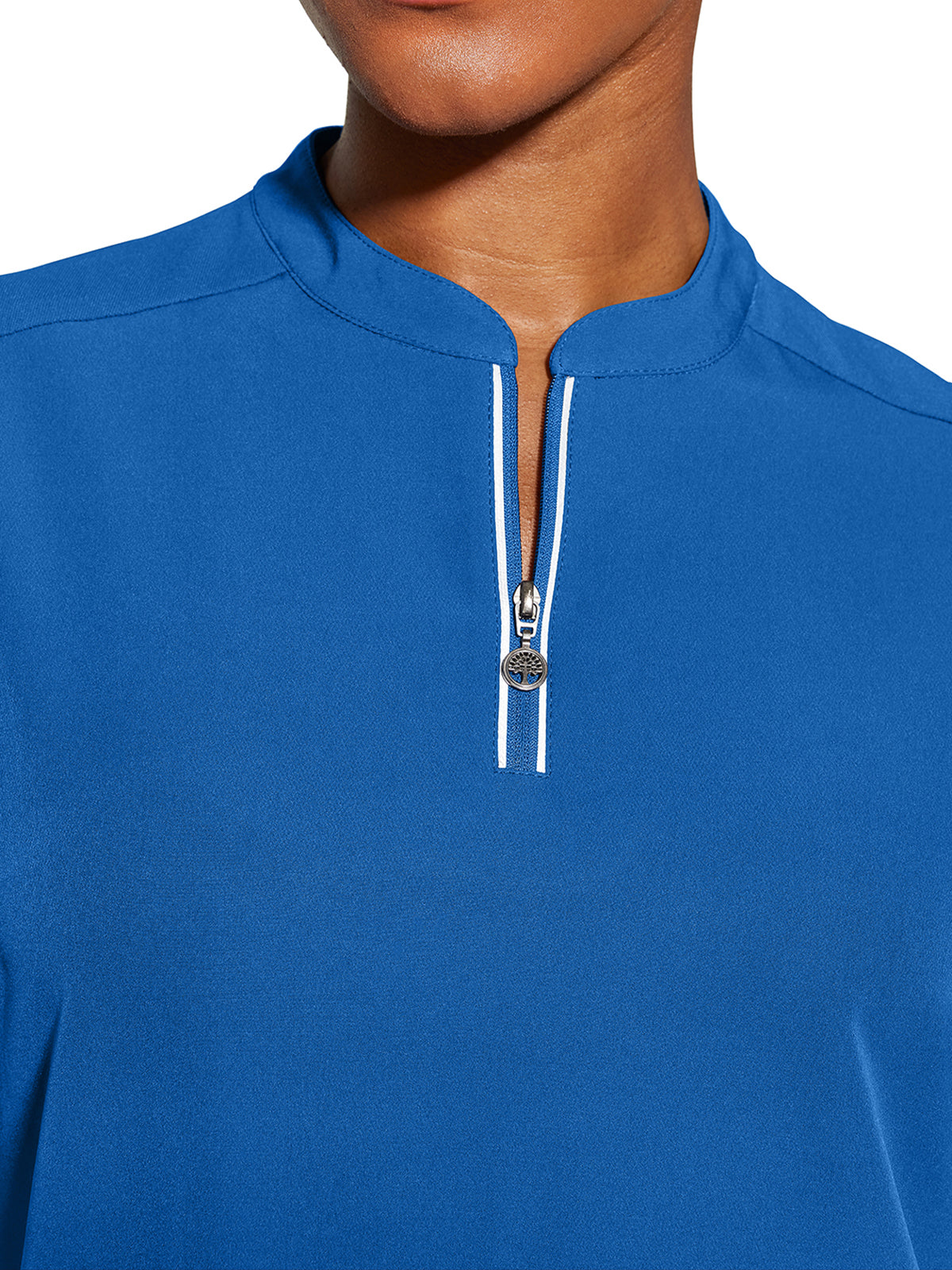 Women's 2-Pocket Sandy Mandarin Collar Top - 2286 - Royal