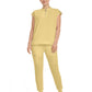 Women's 2-Pocket Sandy Mandarin Collar Top - 2286 - Sunray Yellow