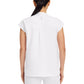 Women's 2-Pocket Sandy Mandarin Collar Top - 2286 - White