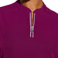 Women's 2-Pocket Sandy Mandarin Collar Top - 2286 - Wine