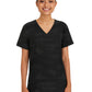 Women's 2-Pocket Joy Camo V-Neck Top - 2353 - Black