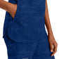 Women's 2-Pocket Joy Camo V-Neck Top - 2353 - Navy