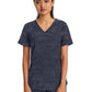 Women's 2-Pocket Joy Camo V-Neck Top - 2353 - Pewter
