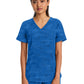 Women's 2-Pocket Joy Camo V-Neck Top - 2353 - Royal