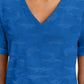 Women's 2-Pocket Joy Camo V-Neck Top - 2353 - Royal