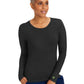 Women's Pocketless Melissa Long Sleeve Underscrub Tee - 5047 - Black