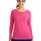 Women's Pocketless Melissa Long Sleeve Underscrub Tee - 5047 - Carnation Pink