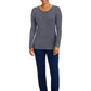 Women's Pocketless Melissa Long Sleeve Underscrub Tee - 5047 - Pewter