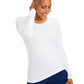 Women's Pocketless Melissa Long Sleeve Underscrub Tee - 5047 - White
