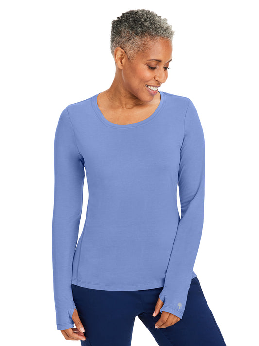 Women's Pocketless Mackenzie Crew Neck Underscrub Tee - 5051 - Ceil