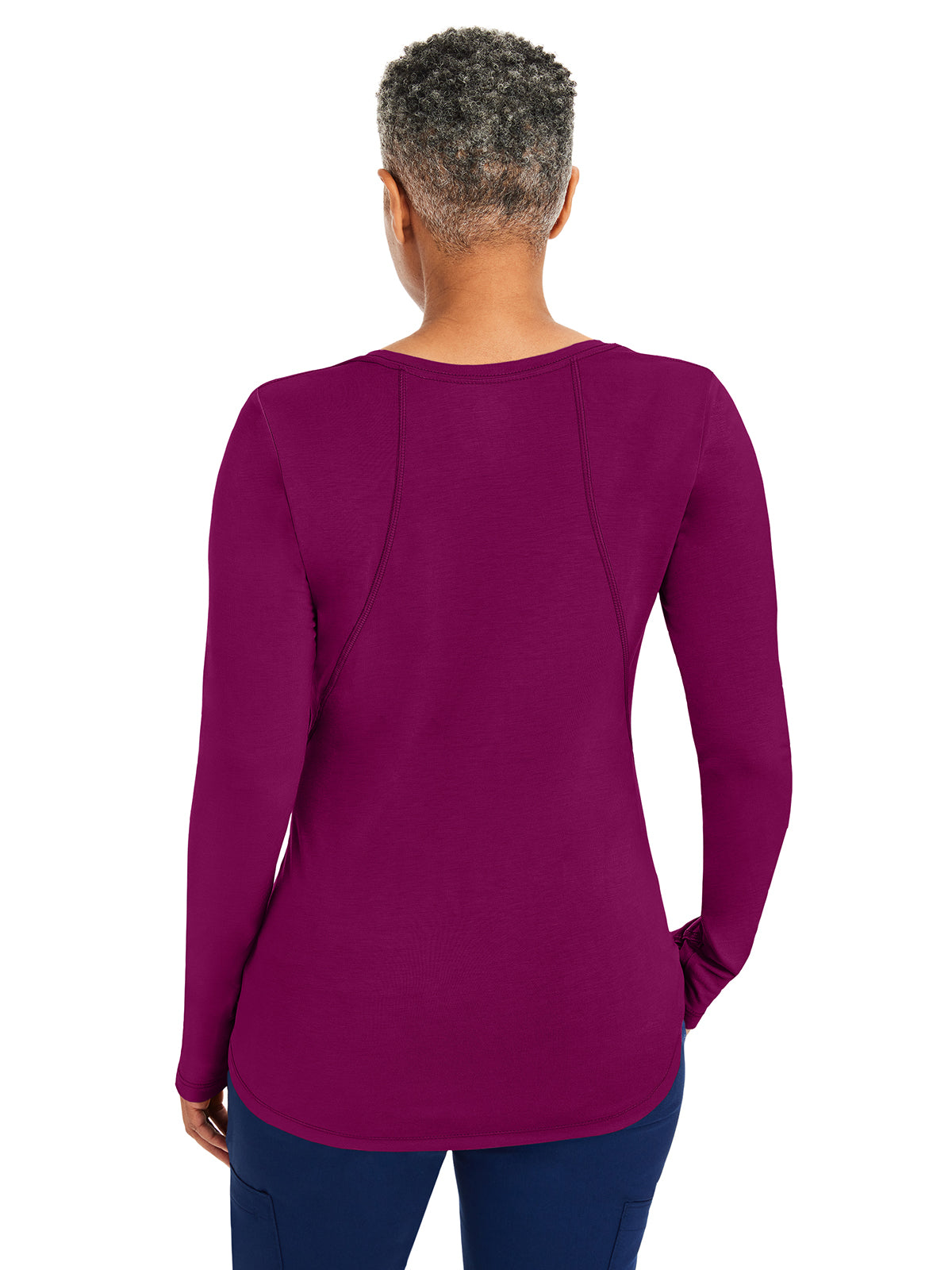 Women's Pocketless Mackenzie Crew Neck Underscrub Tee - 5051 - Wine