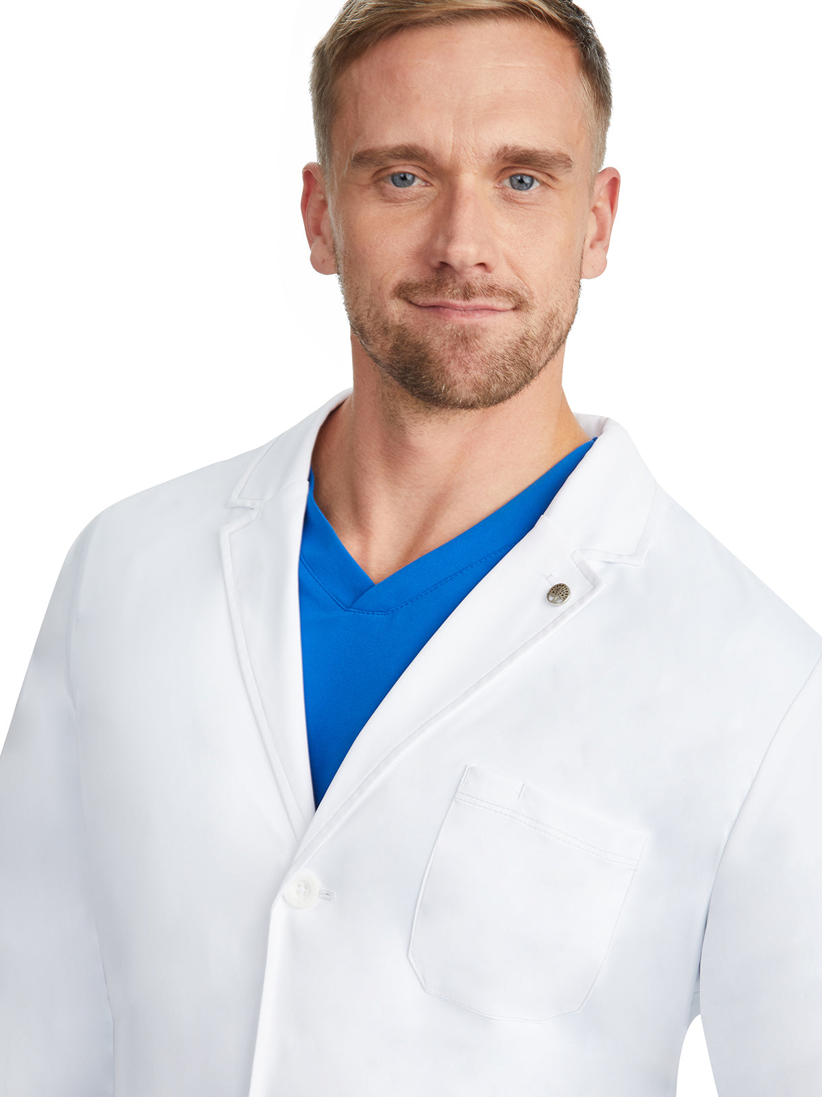 Men's Six-Pocket 38.5" Luke Lab Coat - 5151 - White