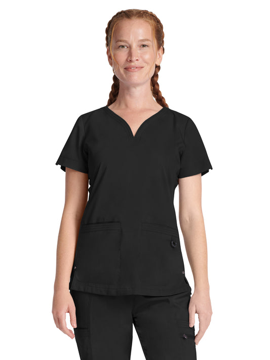 Women's 3-Pocket Jean Modern Top - 600 - Black