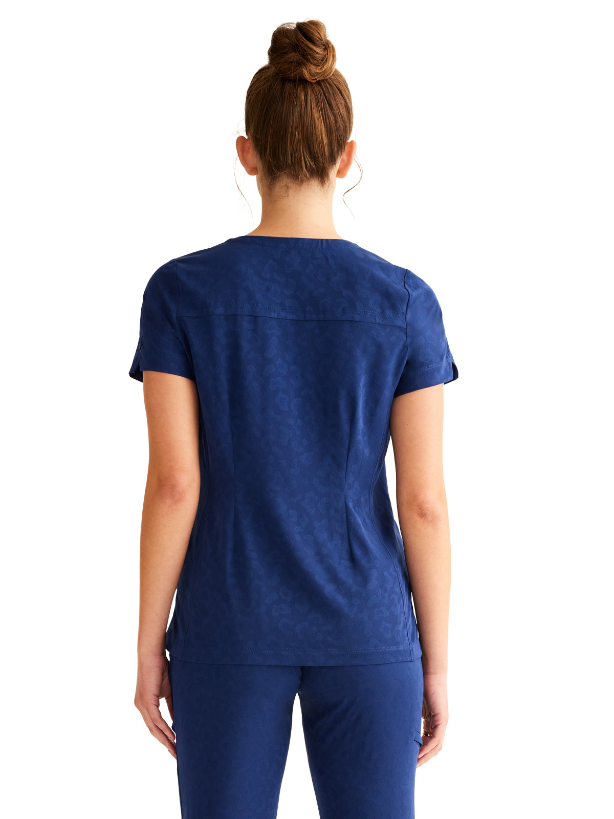 Women's 2-Pocket Jolie Camo Top - 601 - Navy