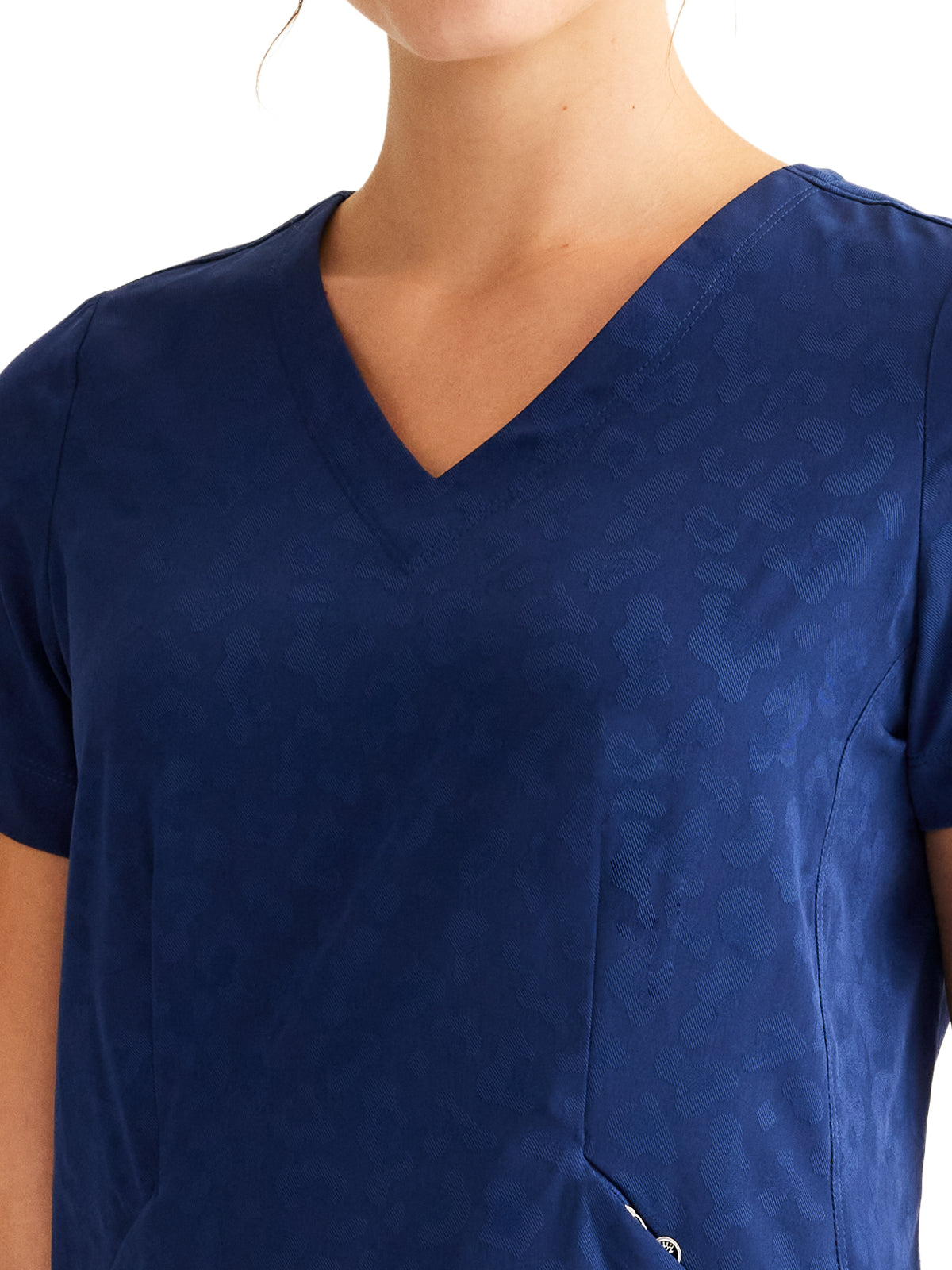 Women's 2-Pocket Jolie Camo Top - 601 - Navy
