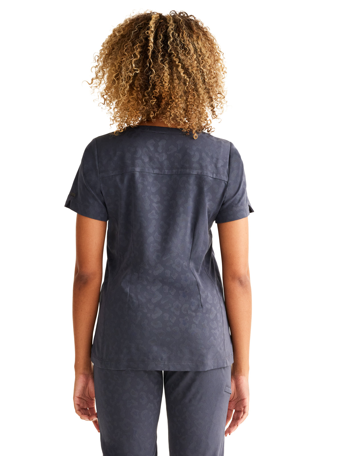 Women's 2-Pocket Jolie Camo Top - 601 - Pewter