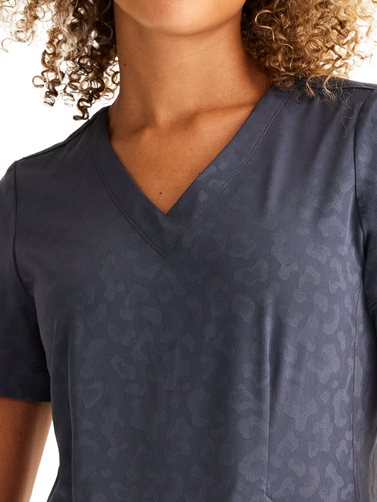 Women's 2-Pocket Jolie Camo Top - 601 - Pewter
