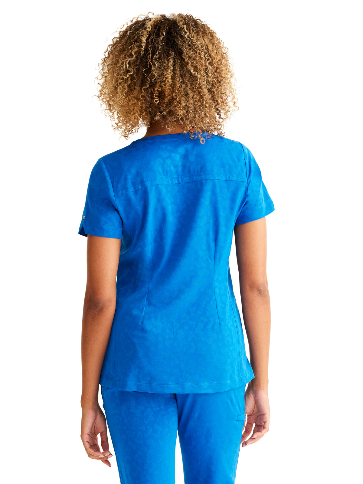 Women's 2-Pocket Jolie Camo Top - 601 - Royal