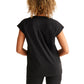 Women's 2-Pocket Jayden Camo Top - 602 - Black