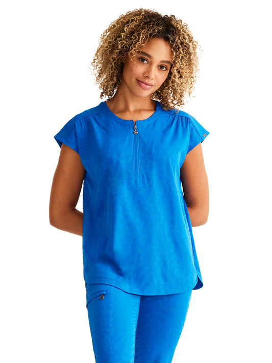Women's 2-Pocket Jayden Camo Top - 602 - Royal