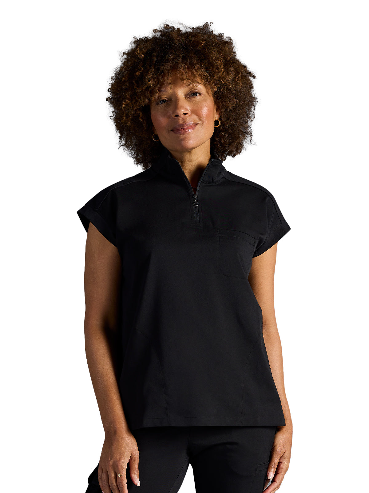 Women's Vienna Quarter-Zip Top - 603A - DBlack