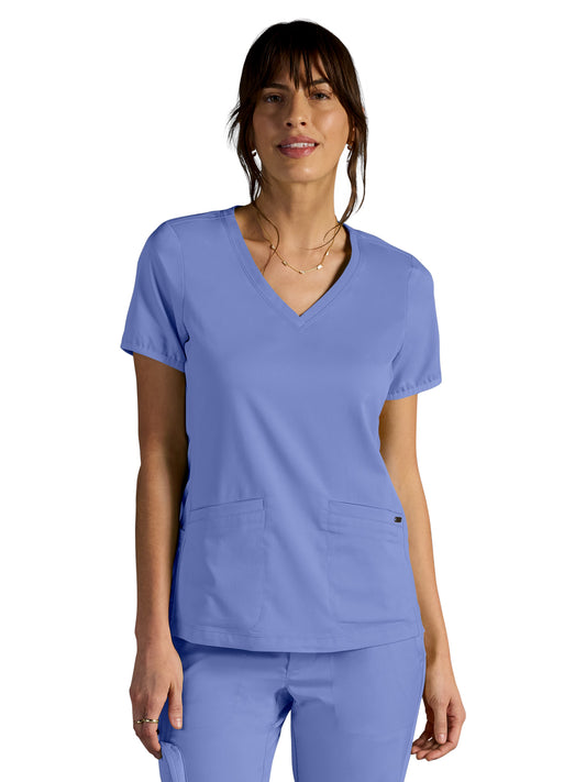 Women's Vivian V-Neck Top - 604A - Dciel