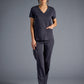 Women's Vivian V-Neck Top - 604A - DPewter