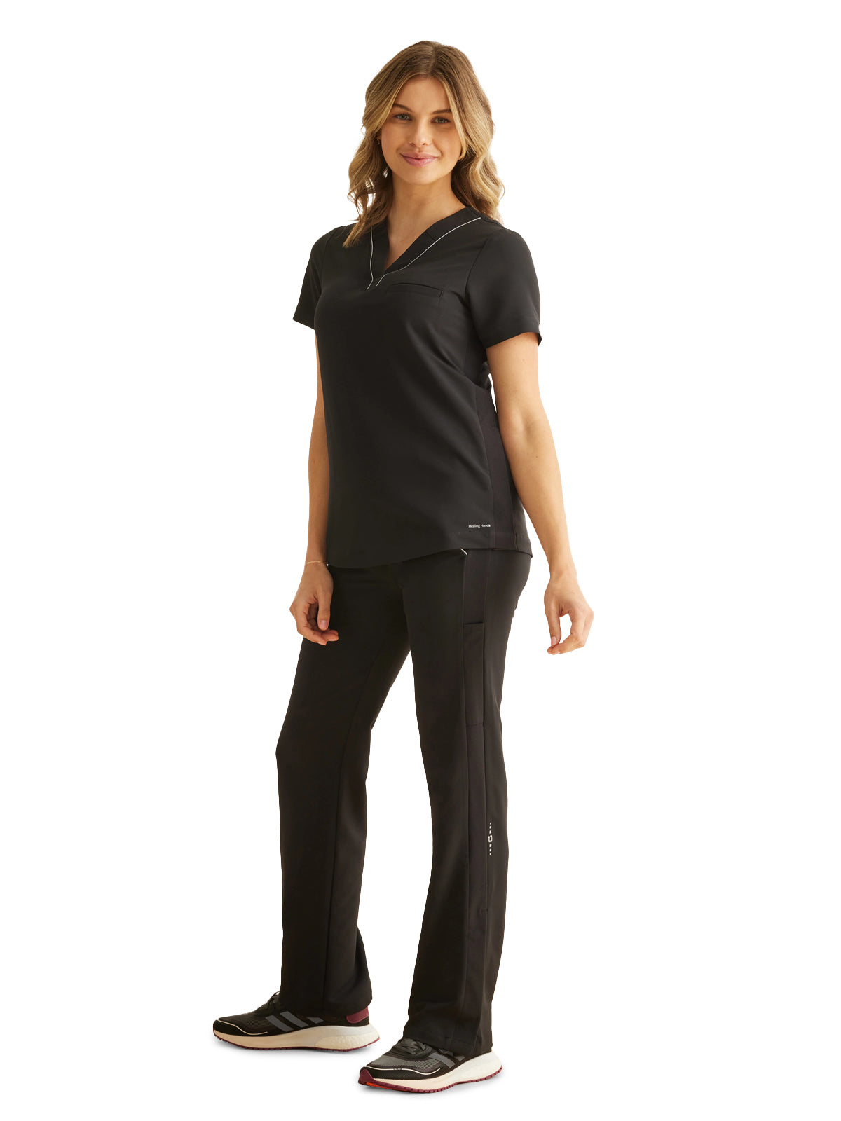 Women's 1-Pocket Stella V-Neck Top - 700 - Black