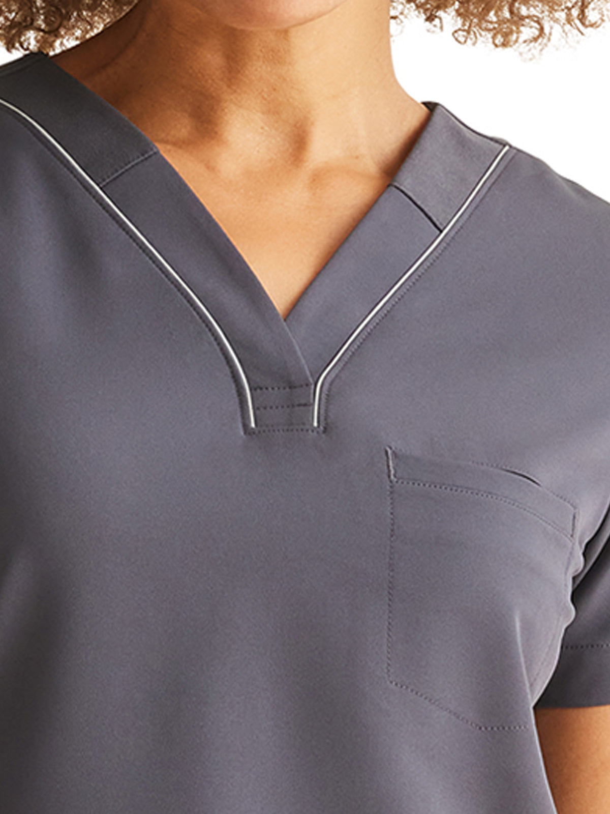 Women's 1-Pocket Stella V-Neck Top - 700 - Pewter