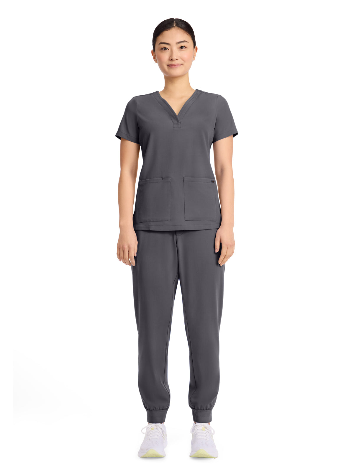 Women's 3-Pocket Y-Neck Top - 751 - Pewter