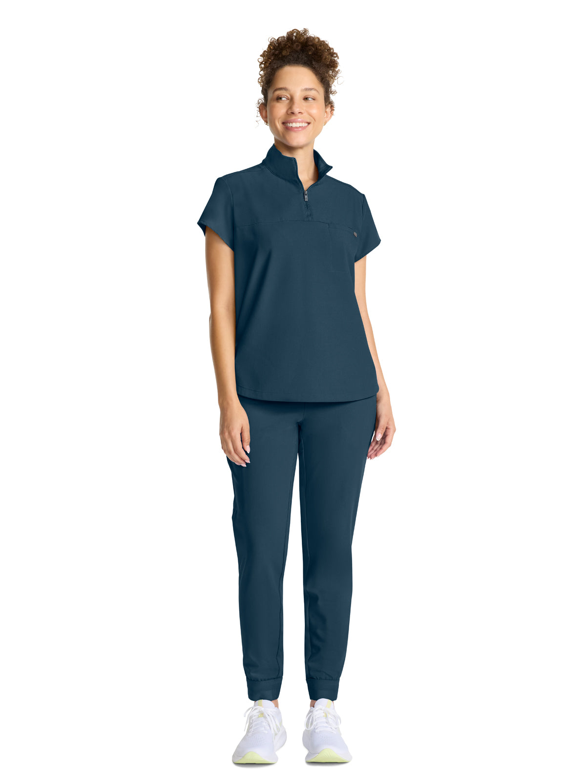 Women's 1-Pocket Partial Zip Top - 752 - Caribbean