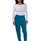 Women's 6-Pocket Tara Yoga Waistband Pant - 9233 - Caribbean