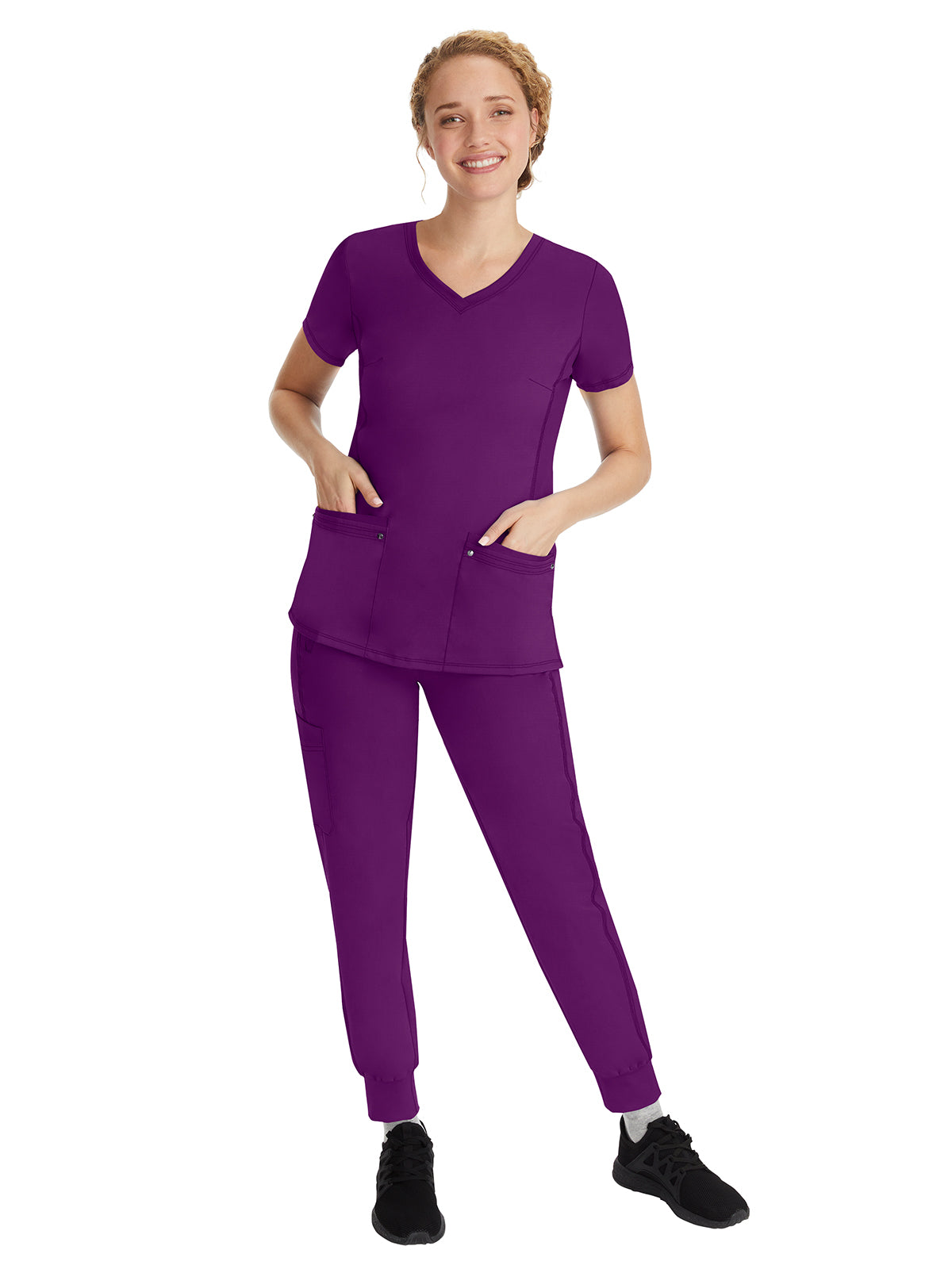Women's 6-Pocket Tara Yoga Waistband Pant - 9233 - Eggplant