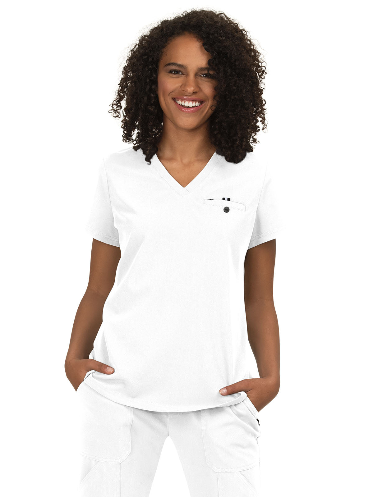 Women's 1-Pocket Tuck-In Ready to Work Top - 1010 - White