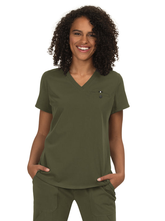 Women's 1-Pocket Tuck-In Ready to Work Top - 1010 - Olive Green