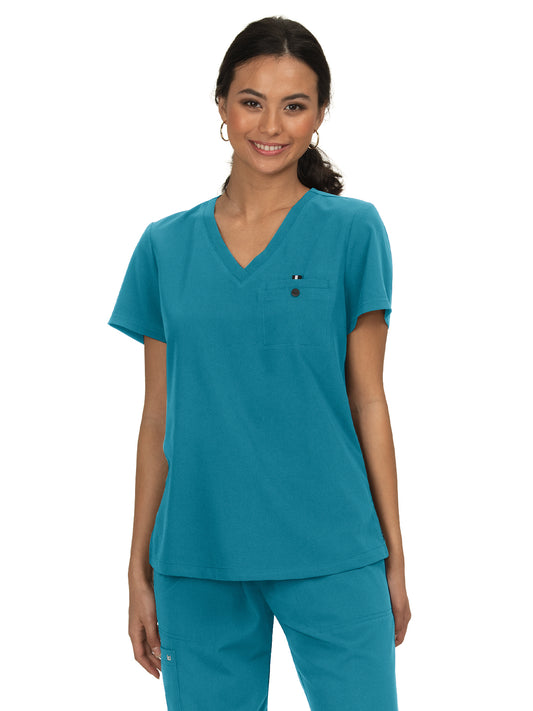 Women's 1-Pocket Tuck-In Ready to Work Top - 1010 - Teal