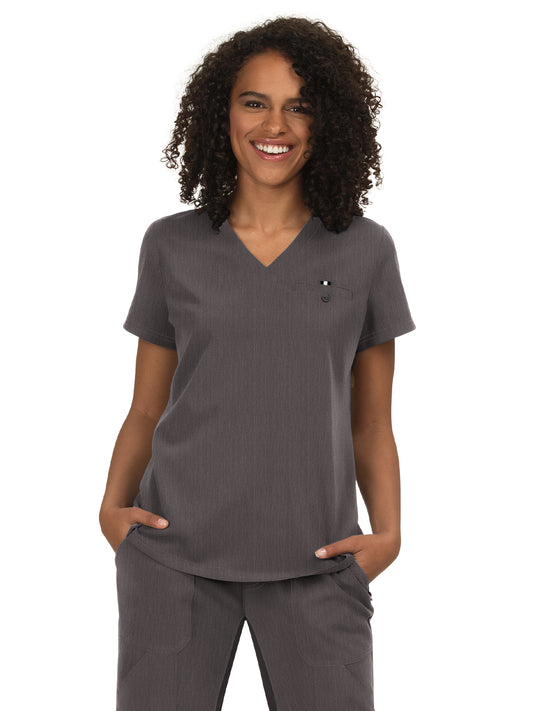 Women's 1-Pocket Tuck-In Ready to Work Top - 1010 - Heather Grey