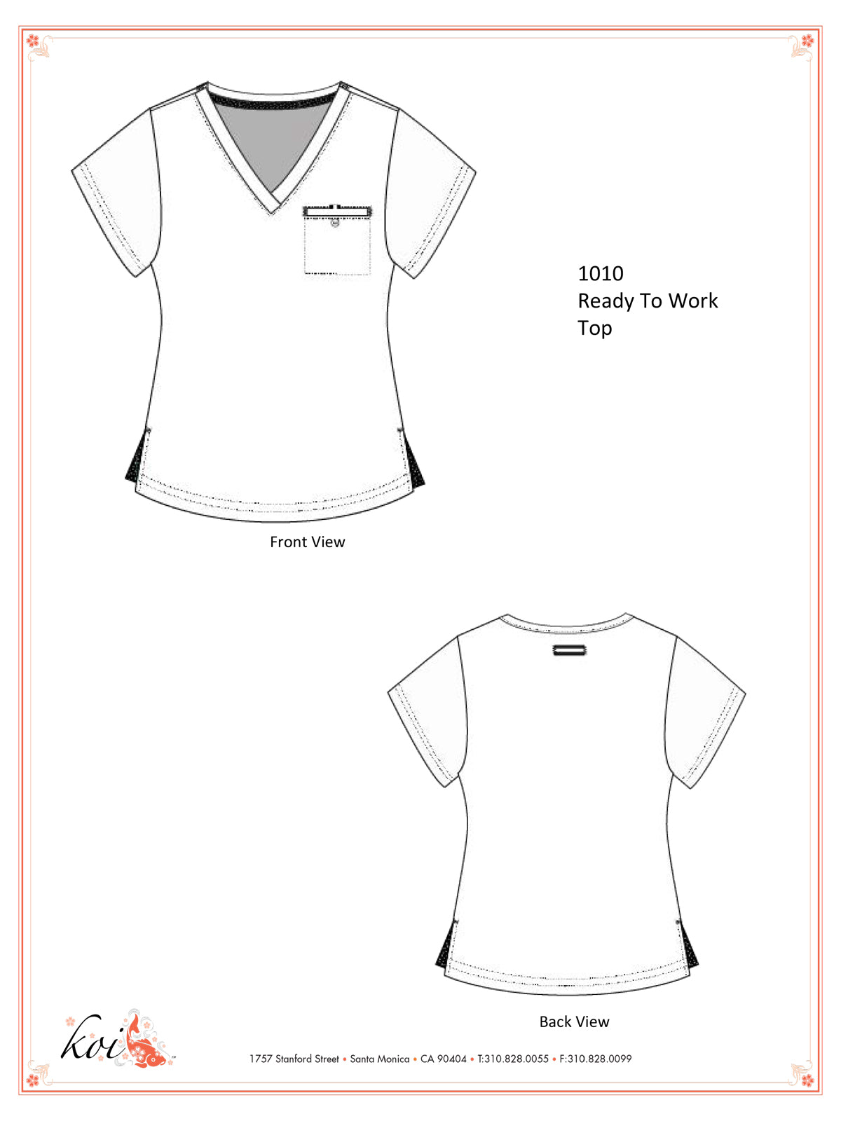 Women's 1-Pocket Tuck-In Ready to Work Top - 1010 - Ruby