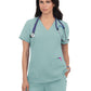 Women's 3-Pocket Wide V-Neck Stretch Hustle and Heart Top - 1019 - Sage