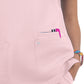 Women's 3-Pocket Wide V-Neck Stretch Hustle and Heart Top - 1019 - Pink Dream