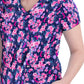 Women's 2-Pocket Breast Cancer Early Energy Top - 1029PRM - BCRF Sweet Blossom