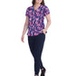 Women's 2-Pocket Breast Cancer Early Energy Top - 1029PRM - BCRF Sweet Blossom