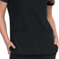 Women's 4-Pocket Zipper-Neck Mandarin Collar Driven Top - 1081 - Black