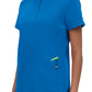 Women's 4-Pocket Zipper-Neck Mandarin Collar Driven Top - 1081 - Royal Blue