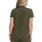 Women's 4-Pocket Zipper-Neck Mandarin Collar Driven Top - 1081 - Olive Green