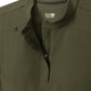 Women's 4-Pocket Zipper-Neck Mandarin Collar Driven Top - 1081 - Olive Green