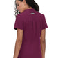 Women's 4-Pocket Zipper-Neck Mandarin Collar Driven Top - 1081 - Wine