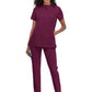Women's 4-Pocket Zipper-Neck Mandarin Collar Driven Top - 1081 - Wine