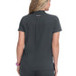 Women's 4-Pocket Zipper-Neck Mandarin Collar Driven Top - 1081 - Charcoal
